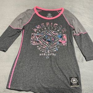 American fighter 3/4 sleeve top